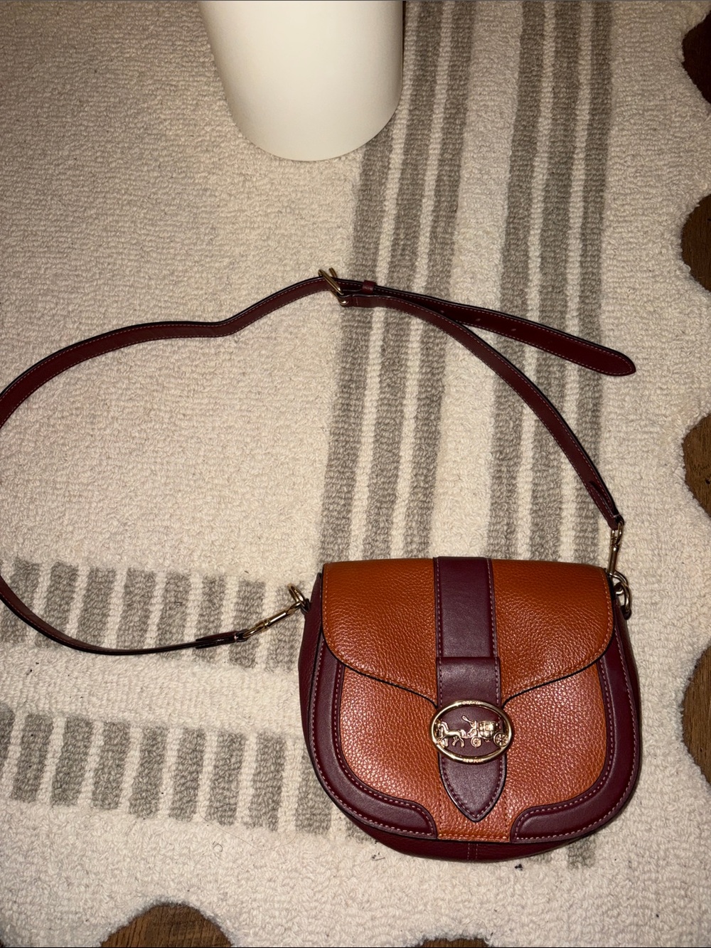 Coach Georgie Sadle in colorblock